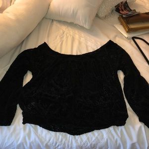 Free people off the shoulder lace top